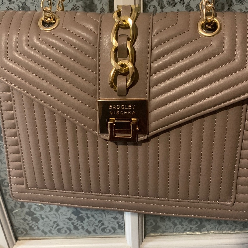 Taupe Badgley Mischka Purse